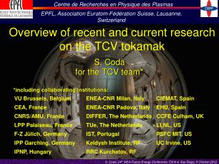 Overview of recent and current research on the TCV tokamak