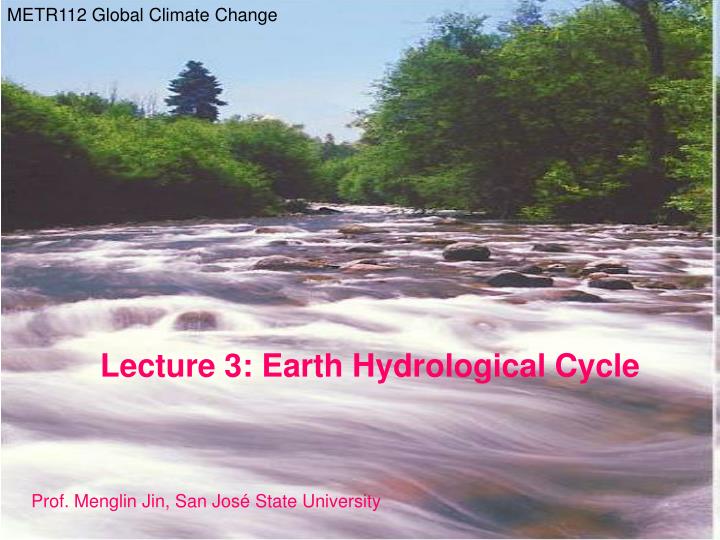 earth hydrological cycle