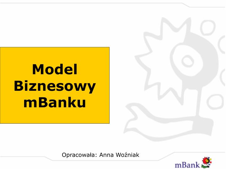 model biznesowy mbanku