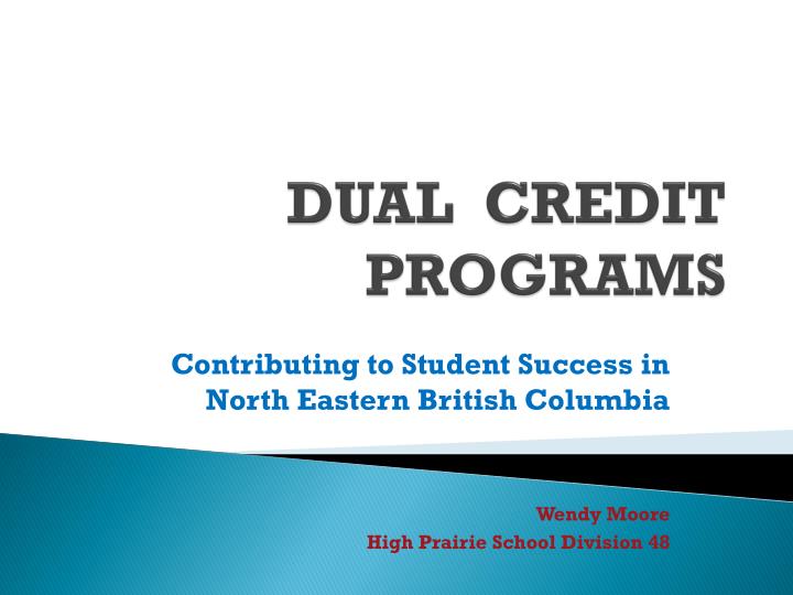 dual credit programs