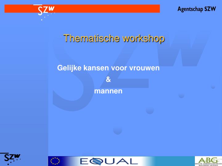 thematische workshop