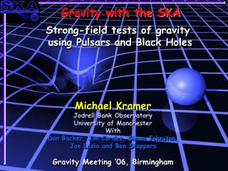 Gravity with the SKA