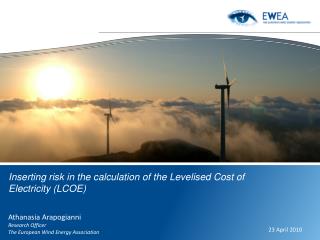 Inserting risk in the calculation of the Levelised Cost of Electricity (LCOE)