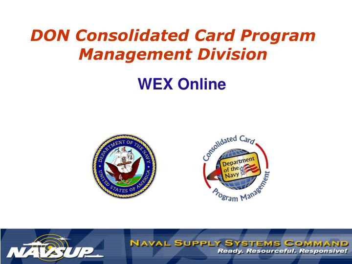 don consolidated card program management division