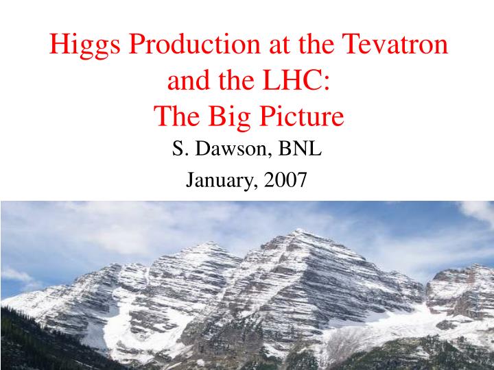 higgs production at the tevatron and the lhc the big picture