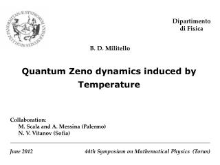 Quantum Zeno dynamics induced by Temperature