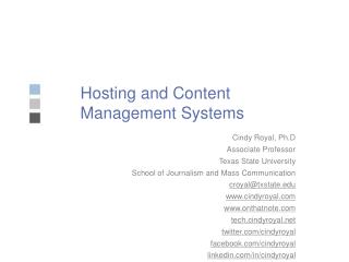 Hosting and Content Management Systems