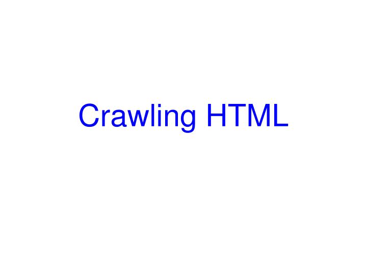 crawling html