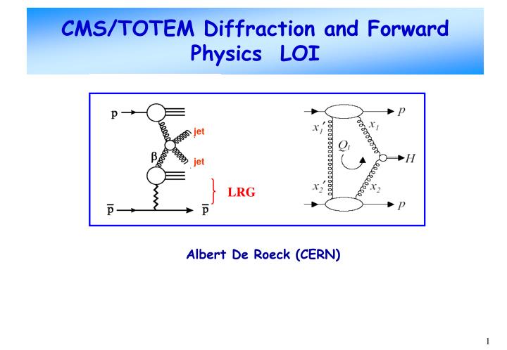cms totem diffraction and forward physics loi