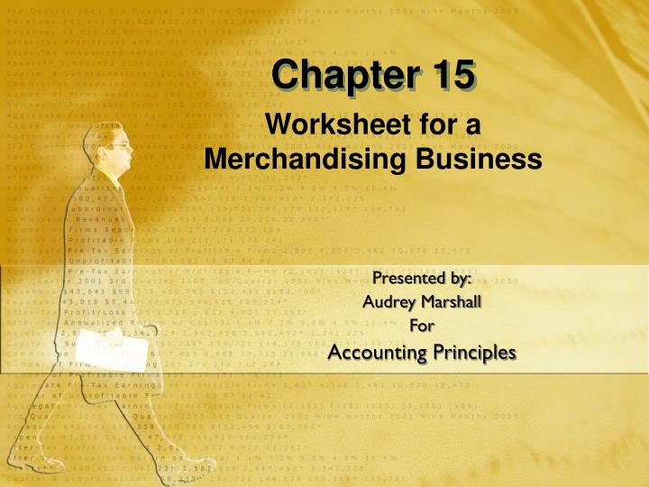 worksheet for a merchandising business