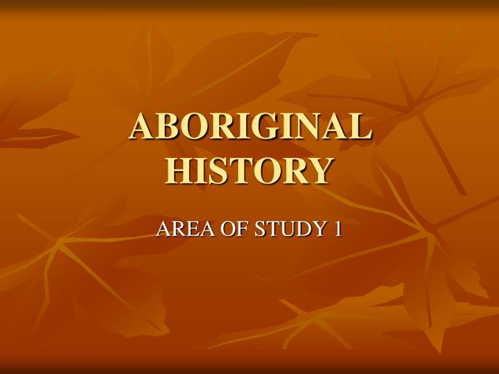 aboriginal history