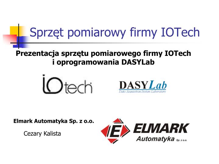 sprz t pomiarowy firmy iotech