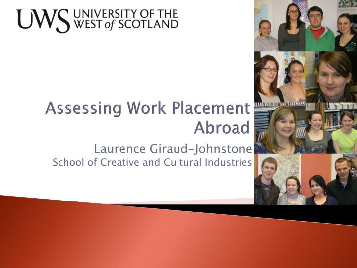 assessing work placement abroad