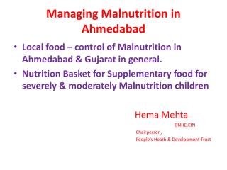 Managing Malnutrition in Ahmedabad