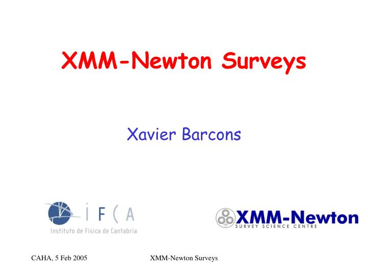 xmm newton surveys