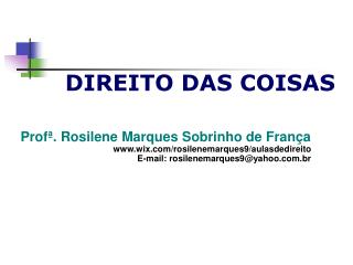 direito das coisas