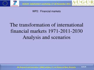 WP2: Financial markets