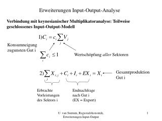 erweiterungen input output analyse