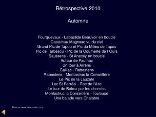 r trospective 2010 automne