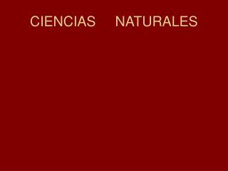 ciencias naturales