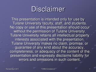 disclaimer