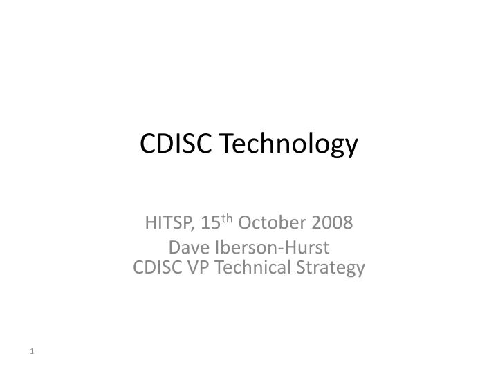 cdisc technology