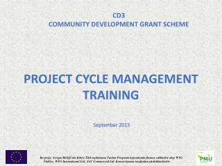 PROJECT CYCLE MANAGEMENT TRAINING