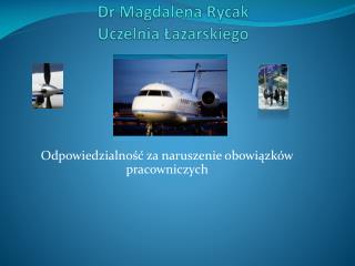 dr magdalena rycak uczelnia azarskiego