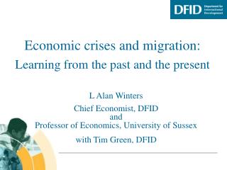 Economic crises and migration: Learning from the past and the present