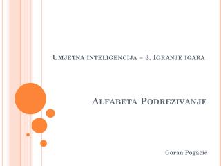 alfabeta podrezivanje