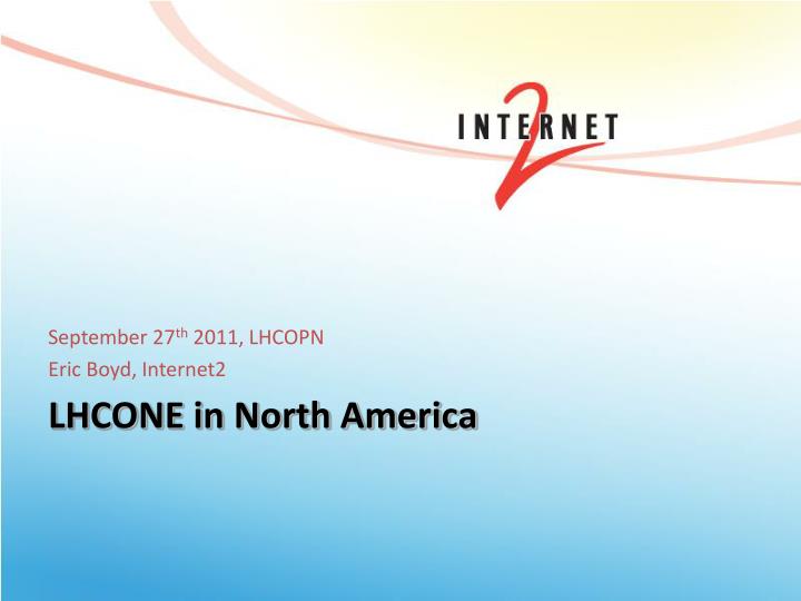 lhcone in north america