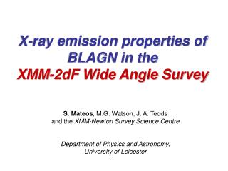 X-ray emission properties of BLAGN in the XMM-2dF Wide Angle Survey
