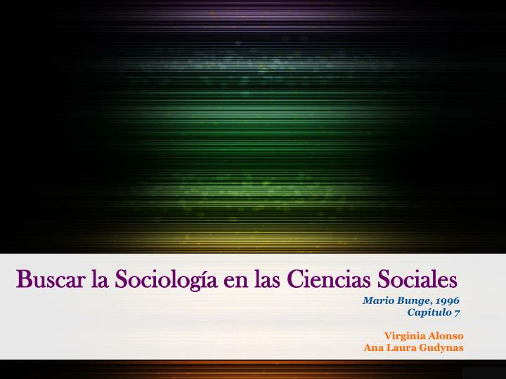 buscar la sociolog a en las ciencias sociales