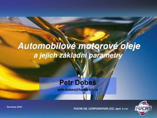 automobilov motorov oleje a jejich z kladn parametry