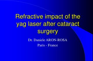 Refractive impact of the yag laser after cataract surgery