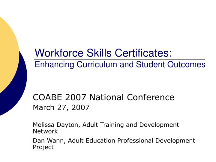 workforce skills certificates enhancing curriculum and student outcomes