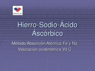 hierro sodio cido sc rbico