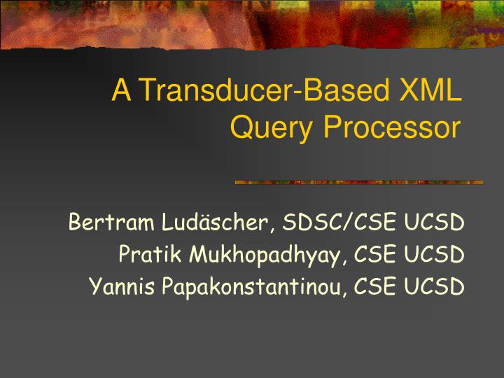 a transducer based xml query processor