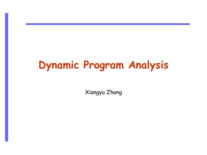 dynamic program analysis