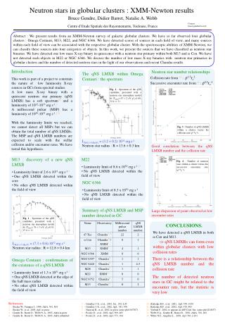 Neutron stars in globular clusters : XMM-Newton results