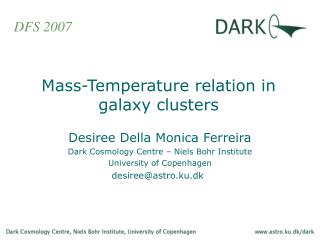 Mass-Temperature relation in galaxy clusters