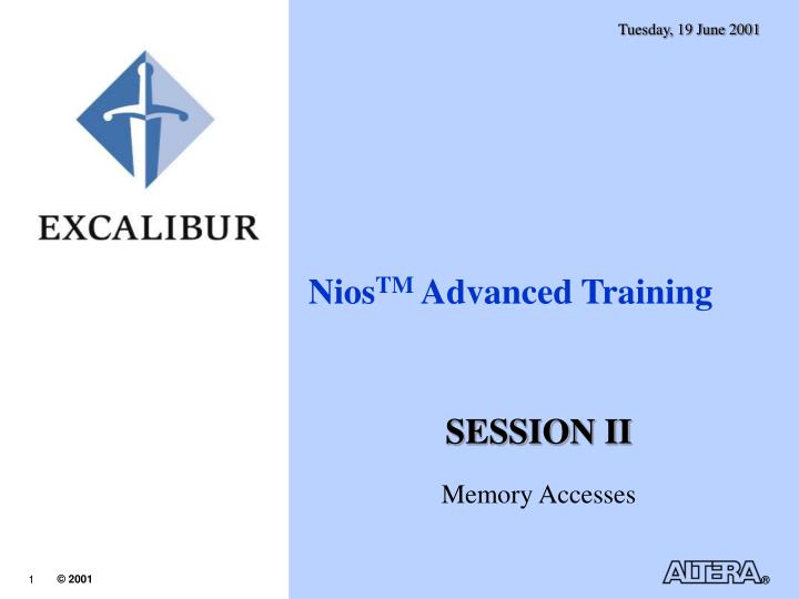 nios tm advanced training
