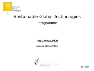 Sustainable Global Technologies programme