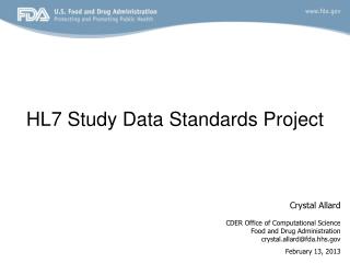 HL7 Study Data Standards Project