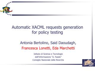 Automatic XACML requests generation for policy testing