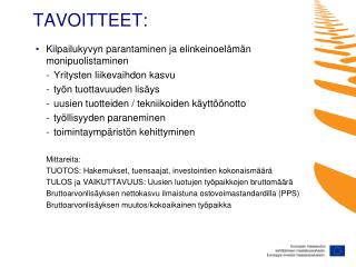 tavoitteet