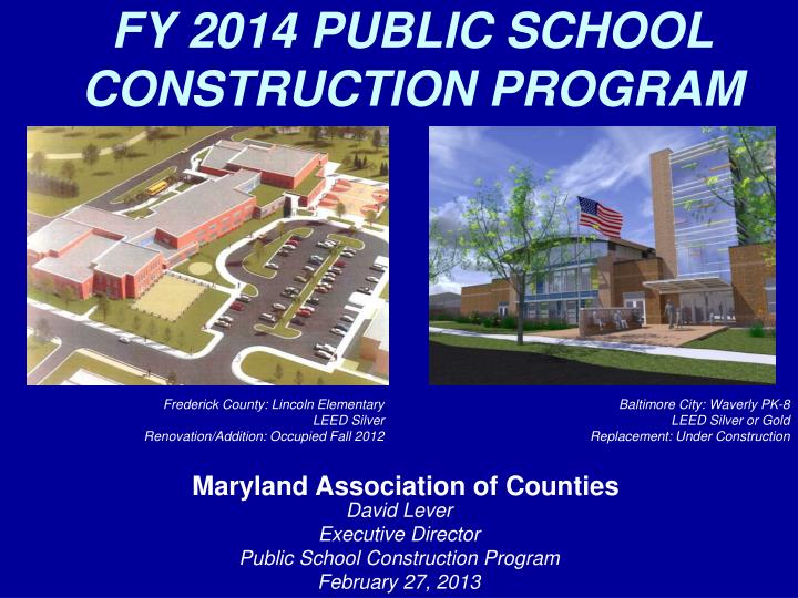 fy 2014 public school construction program