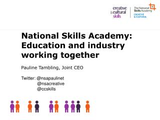 National Skills Academy: Education and industry working together Pauline Tambling, Joint CEO