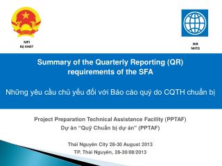 Project Preparation Technical Assistance Facility (PPTAF) Dự án “Quỹ Chuẩn bị dự án” (PPTAF)