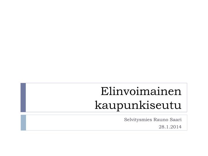 elinvoimainen kaupunkiseutu